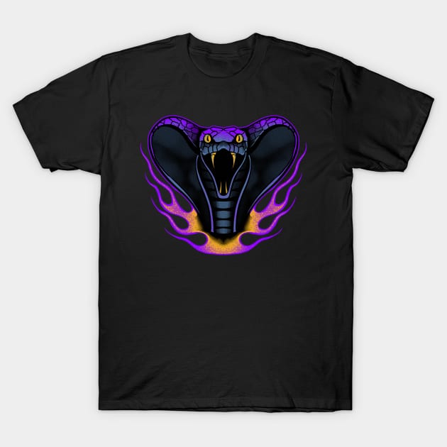 Snake fire T-Shirt by Skullart123